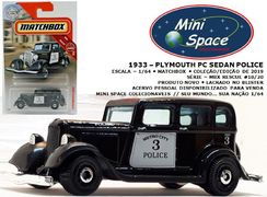 Matchbox 1933 Phymouth Pc Sedan Preto Depto Polícia 1/64