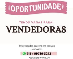 Vagas para Vendedoras