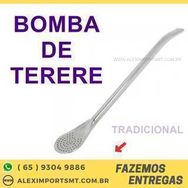 Bomba de Terere Inox Black Hookah Tradicional - Prata