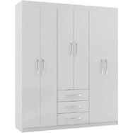 Guarda-roupa com 6 Portas Branco, Novo