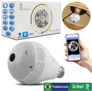 Câmera Ip 360° Lâmpada Câmera de Segurança Doméstic Vr Cam Panorâmica