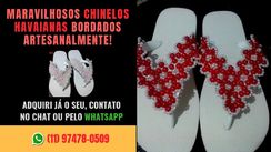 Maravilhosos Chinelos Havaianas Bordados Artesanalmente