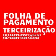 Terceirização de Folha de Pagto e Depto Pessoal