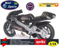 Grell Modell Aprilia Rsw 125ccm Cor Preto 1/18