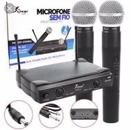 Microfone sem Fio Uhf com 2