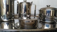 Conjunto para Chá e Café em Aço Inox