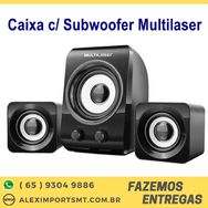 Caixa de Som Subwoofer Multilaser Sp172 2.1 Canais 14w Rms Preto