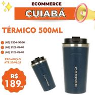 Copo Térmico a Vacuum 500ml Não Deixa Nada Vazar Tampa