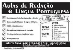 Aulas Particulares de Língua Portuguesa e Redação