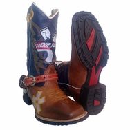 Bota Texana Masculina Ekip Rozeta Azul