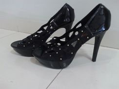 Sapato Feminino Peep Toe Salto