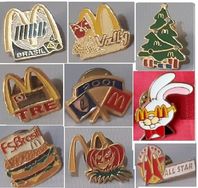 Mac Donald's Pin Promocional Oficial, Metal Dourado, N Botton Broche