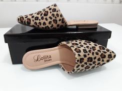 Mule Lollita Velvet Onça