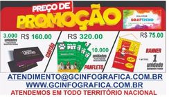 Promocao de Panfletos, Cartoes de Visita e Banner