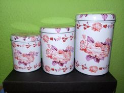 Kit com 3 Latas Decoradas