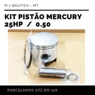 Kit Pistão Mercury 25hp / 0.50