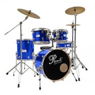 Bateria Acustica Planet Neptune Azul com Pratos Liga B8