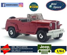 Matchbox 1948 Willys Jeepster Cor Vermelho 1/64