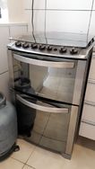 Fogão Electrolux Inox Forno Duplo Usado