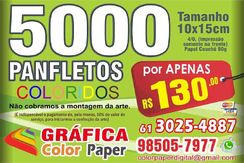 5.000 Panfletos 10x15cm por R$ 130,00