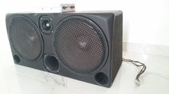 Caixa de Som: 2 Fones 15" Oversound 550w, Super Tweeter, Corneta. Potência Falcon 400wrms