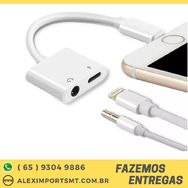 Fotos Similares: Adaptador Iphone Dual P2 + Lightning Carrega com Fone 3.5mm Cabo Iphon 