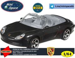 Matchbox Porsche 911 Carrera Cabriolet Cor Preto 1/64