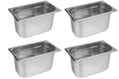 Kit Cubas Gastronomicas Gn 1/4 - Buffet - 162x265x150mm (4 Unidades)