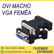 Adaptador Dvi Macho para Vga Fêmea Cabo Conversor