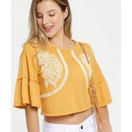 Cropped Florido Amarelo