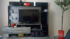 Fotos Similares: Rack com Painel ,preto e Cinza Novissímo! 