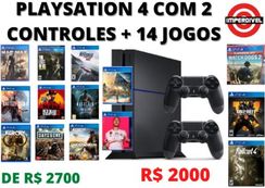 Playstation 4 + 14 Jogos + 2 Controles