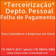 Terceirização de Folha de Pagamento e Depto Pessoal