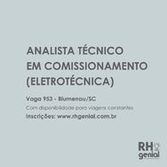Código: 953 - Analista Técnico em Comissionamento (eletrotécnica)