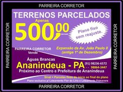 Terreno Av. João Paulo Ii, Apenas R$ 11.500,00