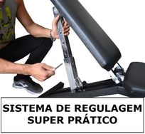 Banco Livre Regulável para Exercícios com Barras, Halteres ou Equipame