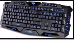 Teclado Ghost Gamer 3 Leds Iluminado Neon Metal Jogo Online