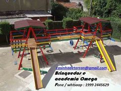 Brinquedo para Playground Casinha de Tarzan de Eucalipto Dupla