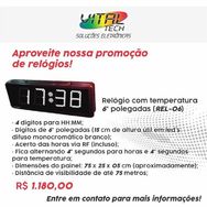 Relógio com Temperatura 6 Polegadas