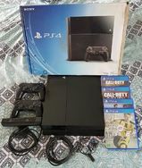 Playstation 4 500gb + Controles + Fone + Acessorio + Jogos e NF