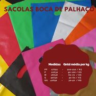 Sacolas Coloridas sem Impressão (lisas)