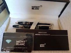 Caneta Mont Blanc Preta Marmorizada