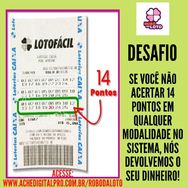 Robô da Loto - Faça 14 ou 15 Pontos em 14 Jogos da Lotofácil