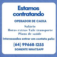 Estamos Contratando Operador de Caixa