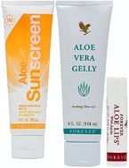 Kit Cuidados da Pele: Sunscreen, Vera Gelly e Aloe Lips