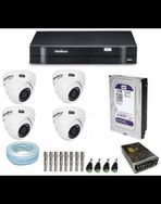 Kit de Segurança Intelbras Dvr + 4 Câmeras Alta Definição Fullhd 1080p