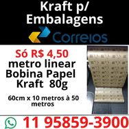 Despache Suas Encomendas com Estilo - Bobinas Kraft c/ Seu Logo