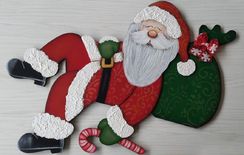 Enfeite de Natal Papai Noel para Porta