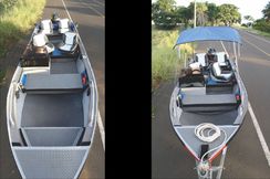 Barco / Lancha de Passeio em Aluminio com Motor 40 Hp 2t