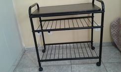 Estante de Metal com Rodas 80x79